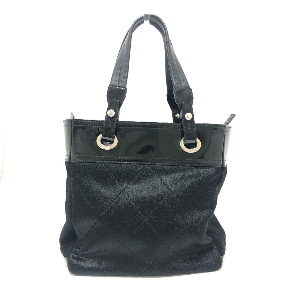 CHANEL Black Leather Logo Tote Bag - Picture 2 of 12